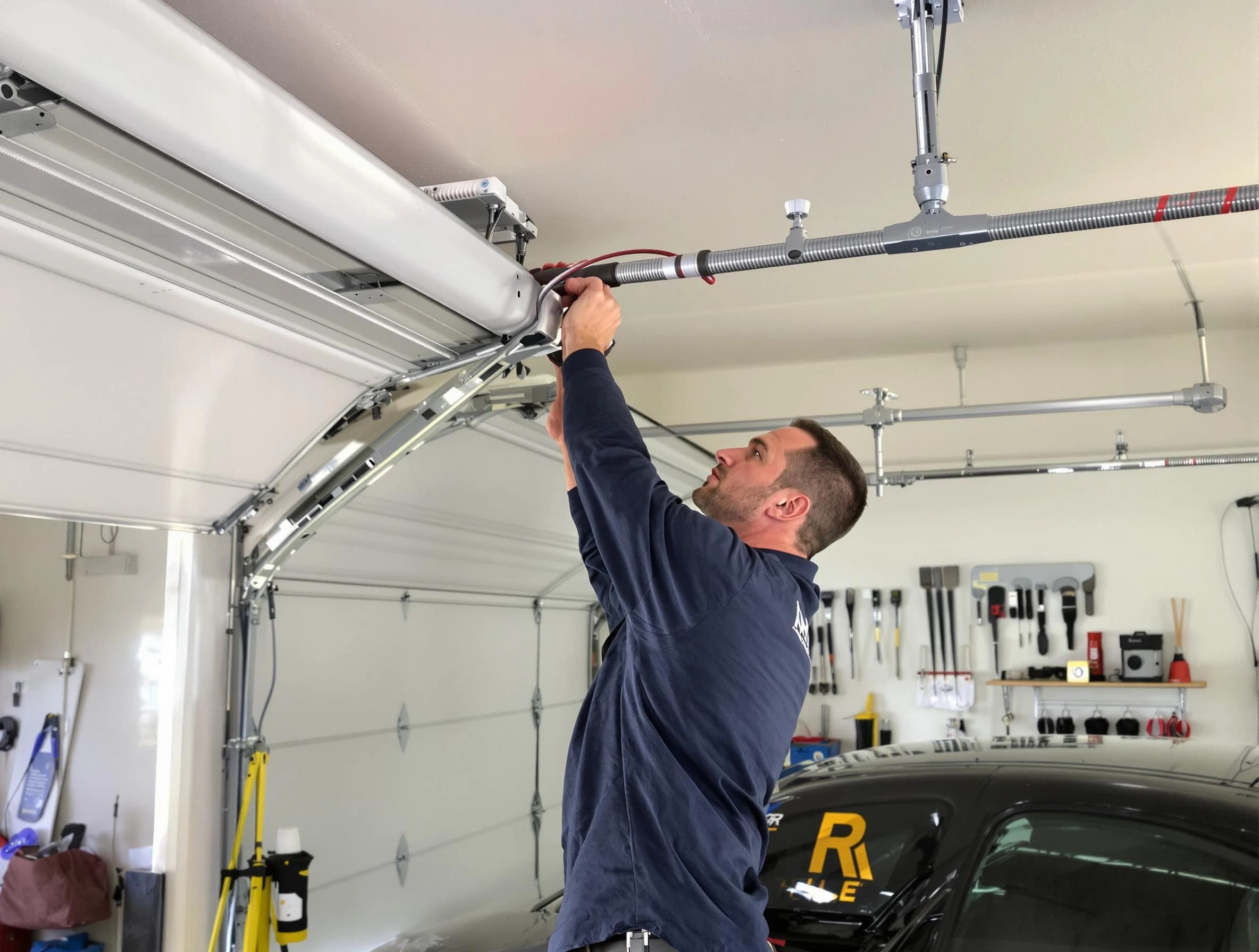 Litchfield Park Garage Door Repair technician performing garage door cable repair in Litchfield Park