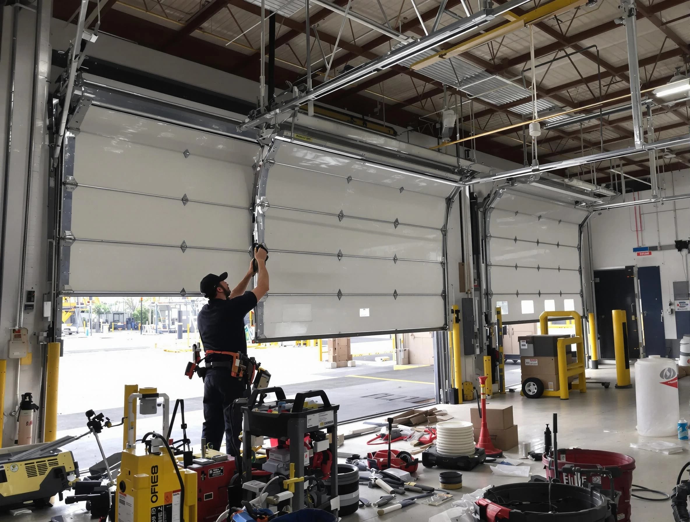 Litchfield Park Garage Door Repair technician performing commercial garage door repair in Litchfield Park
