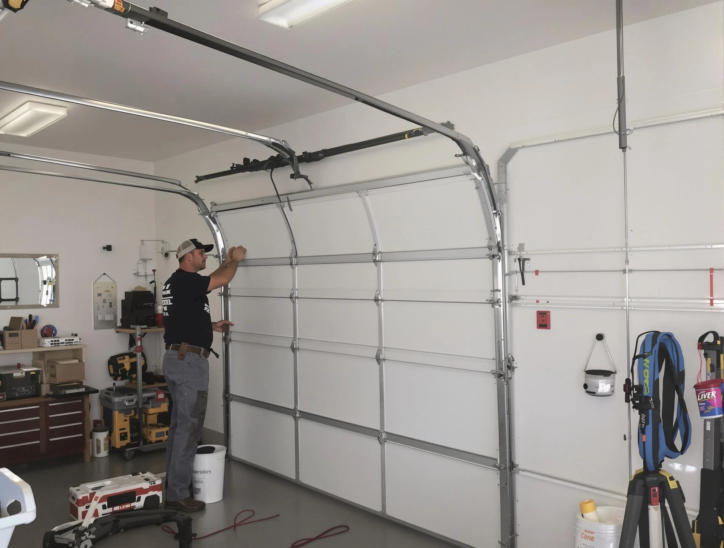 Litchfield Park Garage Door Repair team installing new garage door in Litchfield Park