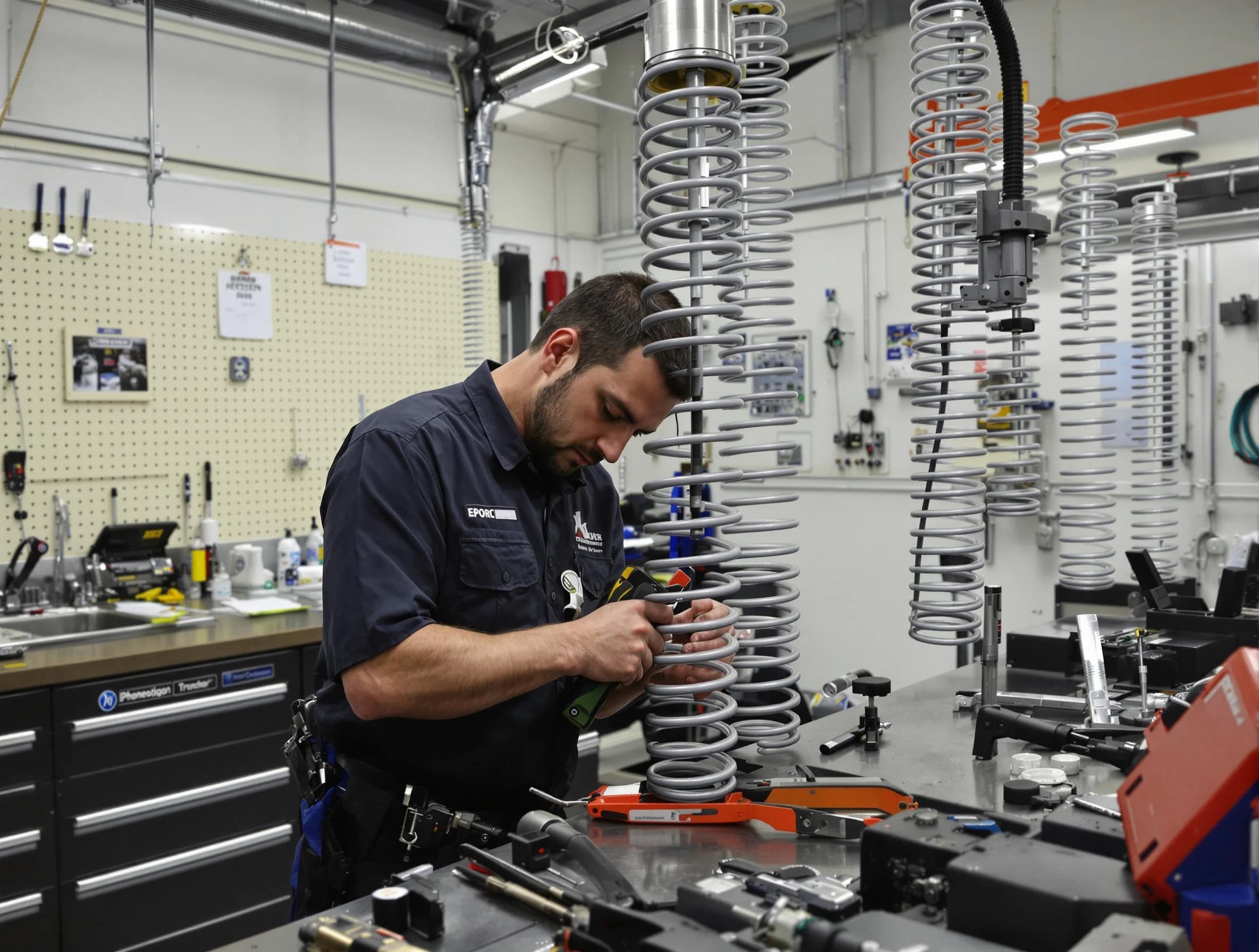 Litchfield Park Garage Door Repair technician performing spring repair in Litchfield Park