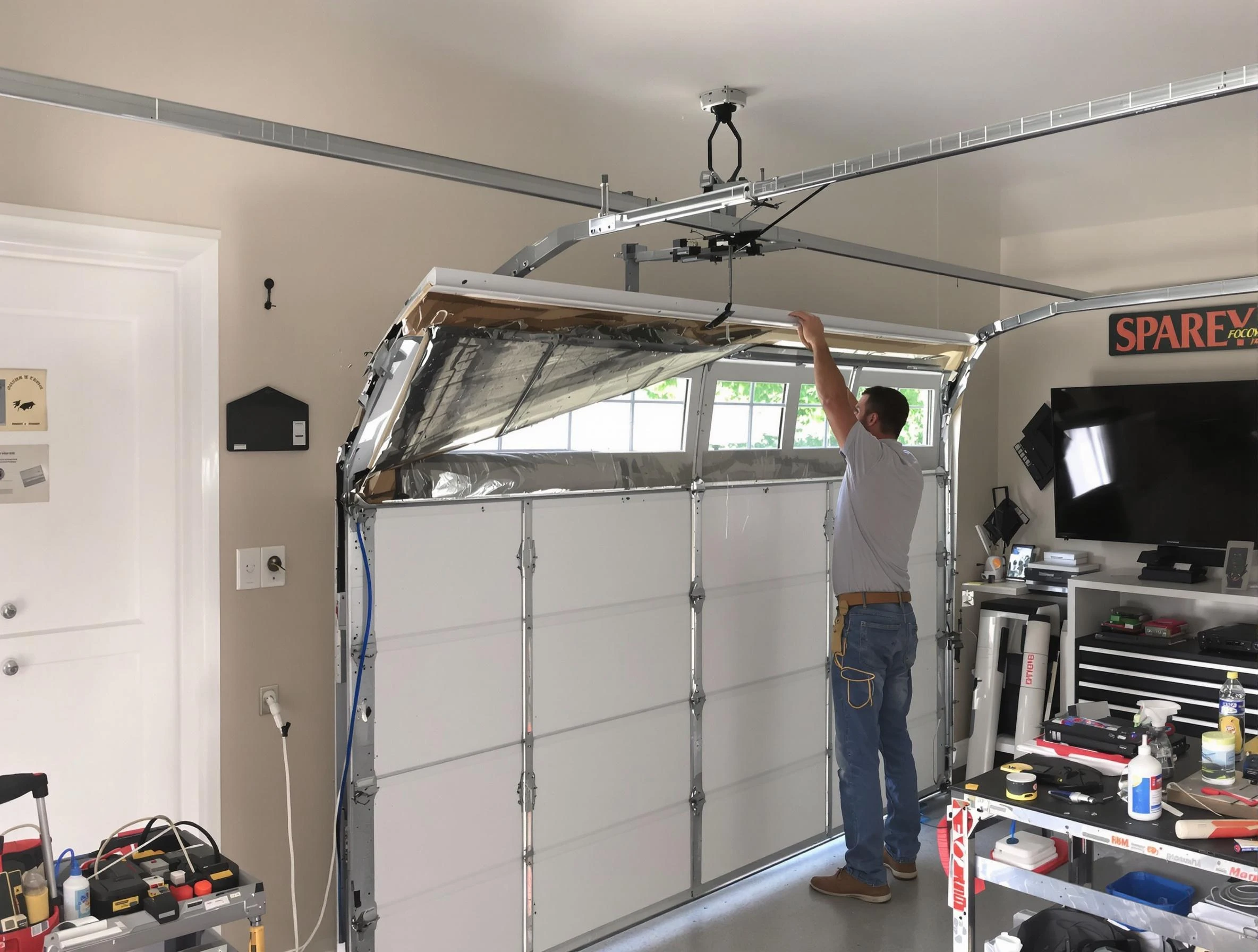 Garage door section replacement by Litchfield Park Garage Door Repair in Litchfield Park