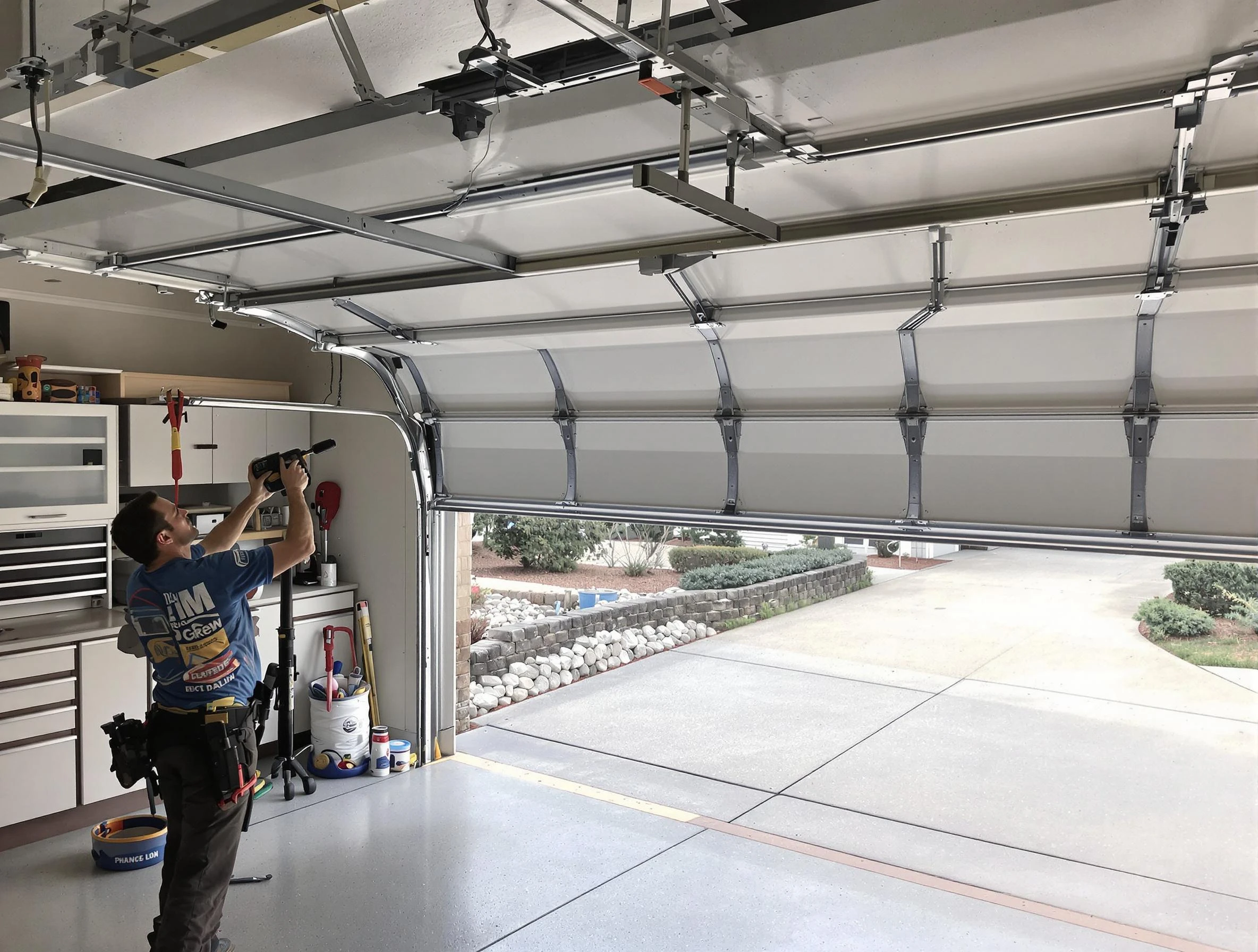 Garage door track repair service by Litchfield Park Garage Door Repair in Litchfield Park